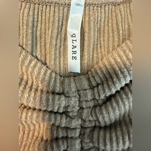 Glare Brown Ruched Long Sleeve Top - Picture 4 of 6